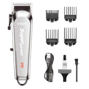 VGR V-060 Cordless Professional Hair Clipper for Men | 2000mAh Battery | 150 Minutes Runtime | Beard & Hair Trimmer | Grooming Kit